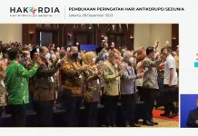 Gubernur Arinal Djunaidi Menghadiri Acara Puncak Peringatan Hari Anti Korupsi Sedunia Tahun 2022