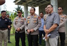 Wakapolda Lampung melakukan peninjauan lokasi Mako sementara Polres Pesisir Barat