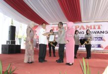 Penjabat Bupati Tulang Bawang Beserta Ketua Tim Penggerak PKK , Hadiri Pisah Sambut Kapolres Tulang Bawang