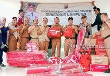 Pj Bupati Tulang Bawang Bapak Drs Qudrotul Ikhwan MM Meninjau Lokasi Bencana Angin Putting Beliung
