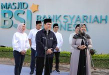 Wagub Chusnunia Chalim Dampingi Menteri BUMN RI Erick Thohir Resmikan Masjid BSI Bakauheni