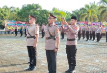 Polres Mesuji Polda Lampung, Melaksanakan Upacara Serah Terima Jabatan