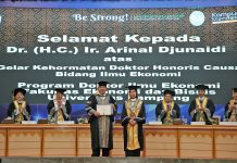 Gubernur Arinal Raih Gelar Doktor Honoris Causa dari Unila