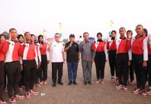 Pj. Gubernur Samsudin Pacu Semangat Paskibraka yang akan bertugas pada Upacara HUT RI ke- 79 di Kota Baru