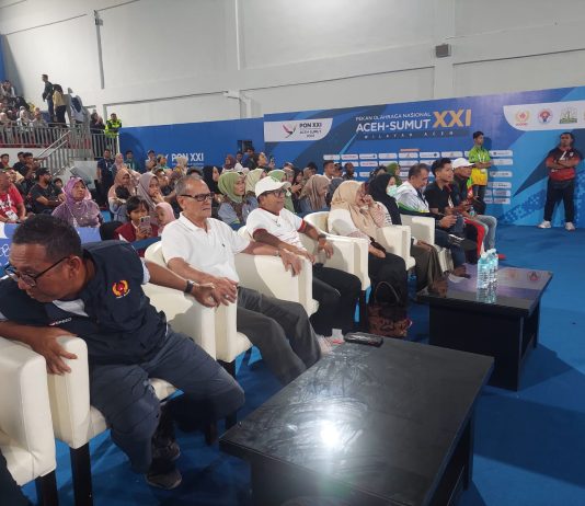 Pj. Gubernur Samsudin All Out Dukung Atlet PON Lampung, Hadir Langsung di Aceh Saksikan Pertandingan Cabang Olahraga Angkat Besi