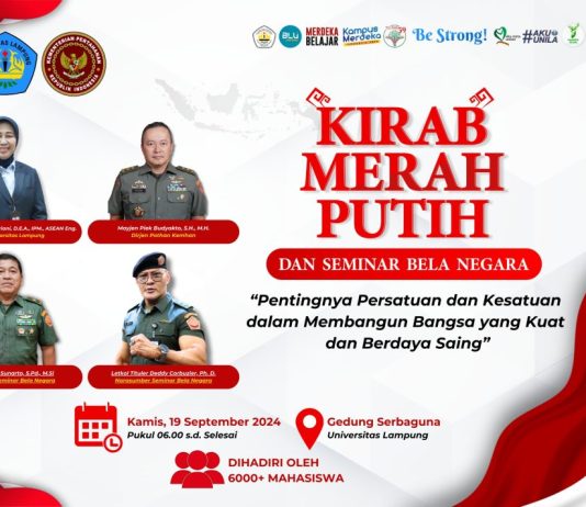 Unila Akan Gelar Kirab Merah Putih Rangkaian Dies Natalis ke-59