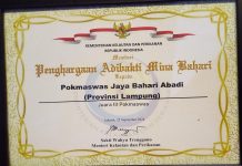 Dinas Kelautan dan Perikanan Provinsi Lampung Dampingi Pokmaswas Jaya Bahari Abadi, Lampung Tinur Terima Penghargaan Adibakti Mina Bahari Terbaik Ketiga Nasional