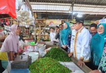 Upaya Pemprov Lampung Kendalikan Inflasi, Penjabat Gubernur Lampung Tinjau Stabilitas Harga Bahan Pokok di Pasar Gading Rejo, Pringsewu