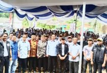 Solid Bergerak, Ali Rahman Kukuhkan Tim Laba-Laba Kecamatan Pakuan Ratu dan Negeri Agung