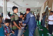 Peringatan Maulid Nabi Muhammad SAW, Polres Way Kanan Berbagi Kebahagiaan dengan Anak Yatim