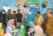 Pj. Gubernur Lampung Tinjau Pelayanan Posyandu dan Program Penanggulangan Stunting di Kabupaten Lampung Utara