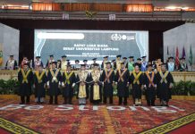 Pengukuhan Sembilan Guru Besar Unila: Kontribusi Strategis Pengembangan Ilmu dan Penggerak Perubahan