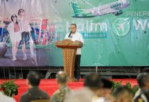 Pj. Gubernur Samsudin Luncurkan Penerbangan Perdana Rute Way Kanan – Jakarta melalui Bandara Gatot Subroto Way Kanan
