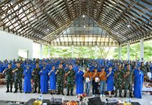 Pengarahan Danbrigif 4 Mar/BS dan Ketua Cabang 7 PG Kormar kepada seluruh Prajurit dan Jalasenastri Brigif 4 Mar/BS Wilayah Lampung