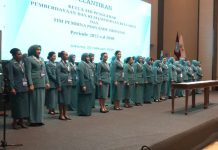 Ibu Tri Tito Karnavian Lantik Ibu Purnama Wulan Sari Mirzani Djausal sebagai Ketua TP. PKK dan Ketua TP Posyandu Provinsi Lampung