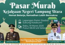 Bantu Inflasi Daerah, Kejaksaan Negeri Lampung Utara Gelar Pasar Murah