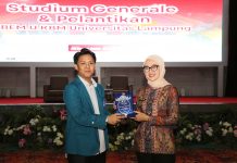 Wagub Jihan Nurlela Beri Kuliah Umum Bagi BEM Universitas Keluarga Besar Mahasiswa Unila pada Pelantikan Pengurus BEM UKBM Unila Periode 2025