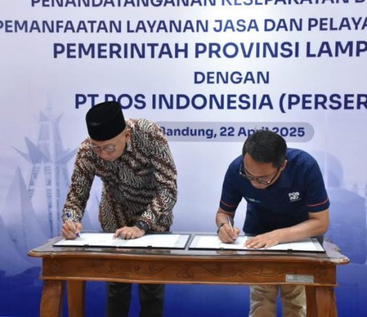 Perluas Jangkauan Layanan Publik, Pemprov Lampung Gandeng PT Pos Indonesia