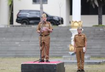 Pj Sekdaprov M. Firsada Bacakan Sambutan Mendagri pada Apel Hari Otonomi Daerah ke-29 Tahun 2025