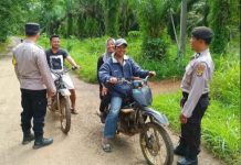 Cegah Kejahatan Polsek Rebang Tangkas Melakukan Patroli Hunting di Gunung Sari