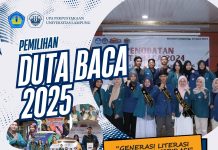 Unila Gelar Pemilihan Duta Baca 2025, Dorong Budaya Literasi di Kampus