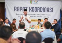 Rakor Forkopimda Tekankan Penguatan Kolaborasi Antarlembaga untuk Mewujudkan Lampung Maju Menuju Indonesia Emas