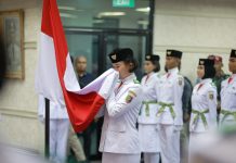 Pemprov Lampung Kukuhkan Pasukan Pengibar Bendera Pusaka Provinsi Lampung Tahun 2025 yang akan Bertugas pada Upacara HUT RI ke- 80