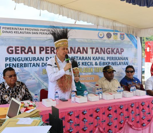 Pj Gubernur Papua Agus Fatoni Tinjau Langsung Gerai Perikanan Tangkap di Pulau Cina Kecil: Dorong Legalitas-Kesejahteraan Nelayan