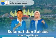 PMII Bandar Lampung Resmi Tetapkan Topik Sanjaya sebagai Ketua Cabang dan Halimatussa’diah Maulidya Ulfa sebagai Ketua Kopri Cabang Bandar Lampung