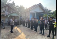 Kabag Ops Pimpin Apel Pengaman Pemilihan Kepala Kampung Pergantian Antar Waktu (PAW) di Kasui