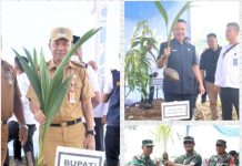 PENANAMAN POHON KELAPA SERENTAK UNTUK KESEJAHTERAAN MASYARAKAT, BUPATI LAMPUNG UTARA DIWAKILI ASISTEN II IKUTI SECARA VIRTUAL
