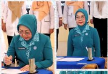 BUPATI LAMPUNG UTARA, DIWAKILI SEKDA, HADIRI PENGUKUHAN PENGURUS TP-PKK DAN TP POSYANDU MASA BAKTI 2025–2030