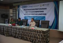 Unila Gelar Pelatihan dan Penyusunan Materi Uji Kompetensi LSP LP-1