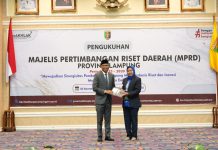 Rektor Dikukuhkan sebagai Ketua MPRD Lampung 2025–2030
