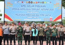 Bupati Nanda Indira Pimpin Apel Gelar Pasukan Operasi Ketupat Krakatau 2026