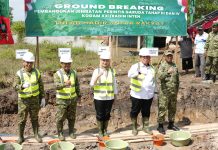 Wagub Jihan Nurlela Bersama Jajaran TNI dan Pemkab Lamtim Lakukan Peletakan Batu Pertama Pembangunan Jembatan Perintis Garuda Tahap III-IV yang Diinisiasi Presiden Prabowo Subianto