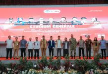 Gubernur Rahmat Mirzani Djausal Bersama Ketua Komisi III DPR RI Dr. Habiburokhman Hadiri Kuliah Umum dan Pelantikan Pengurus BEM U KBM Unila Periode 2026