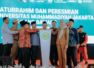 Wagub Jihan Nurlela Dampingi Mendikdasmen Abdul Mu’ti Resmikan Kampus Universitas Muhammadiyah Jakarta di Kabupaten Tulang Bawang, Berdiri di Lokasi Bekas Universitas Megou Pak