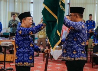 Ketua Dewan Pengurus Korpri Marindo Kurniawan Kukuhkan Dewan Pengurus Korpri PAW Kabupaten Way Kanan Masa Bakti 2023-2028, Tekankan Soliditas dan Peran Kemanusiaan