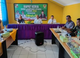 Gelar Rapat Kerja, KONI Lampung Utara Tambah Kekuatan Melalui Cabor