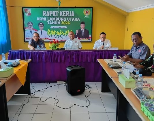 Gelar Rapat Kerja, KONI Lampung Utara Tambah Kekuatan Melalui Cabor