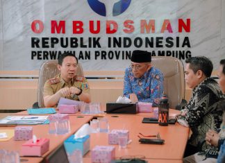 Sekdaprov Marindo Kurniawan Kunjungi Ombudsman RI Perwakilan Lampung, Bahas Upaya Peningkatan Kualitas Pelayanan Publik agar Terus Dirasakan Masyarakat