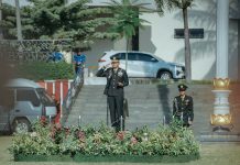 Pemprov Lampung Gelar Upacara Peringatan Hari Lahir Pancasila, Bertindak sebagai Inspektur Upacara Pangdam XXI/Radin Inten Mayor Jendral TNI Kristomei Sianturi