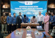 Gubernur Rahmat Mirzani Djausal dan Dirut PT. Nusantara Plastik Energi Muhammad Dani SM Rabbani Tandatangani MoU Pembangunan Pengolahan Sampah dan Pengembangan Potensi Energi dan Industri di Provinsi Lampung