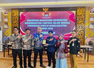 HMPS Ilmu Pemerintahan UM Lampung Belajar Partisipasi Pemilih di KPU Kota Bandar Lampung