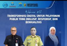 BPSDMD Provinsi Lampung Gelar Webinar SIGER BANGKOM Seri #12, Dorong Transformasi Digital untuk Pelayanan Publik yang Inklusif dan Berkualitas