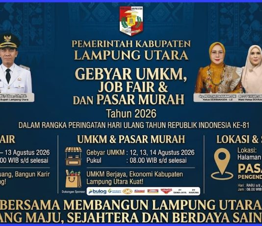 Jelang HUT RI ke-81, Lampung Utara Siapkan Pasar Murah, Gebyar UMKM dan Job Fair LAMPUNG UTARA