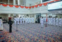 Pemprov Lampung Kukuhkan Pasukan Pengibar Bendera Pusaka Provinsi Lampung Tahun 2026 yang akan Bertugas pada Upacara HUT RI ke-81