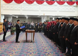 Sekdaprov Marindo Lantik Pejabat Administrator dan Pengawas, Gubernur Minta Kinerja Makin Berdampak