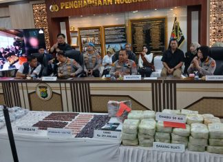 Narkoba Jaringan Internasional Dibongkar Polda Lampung